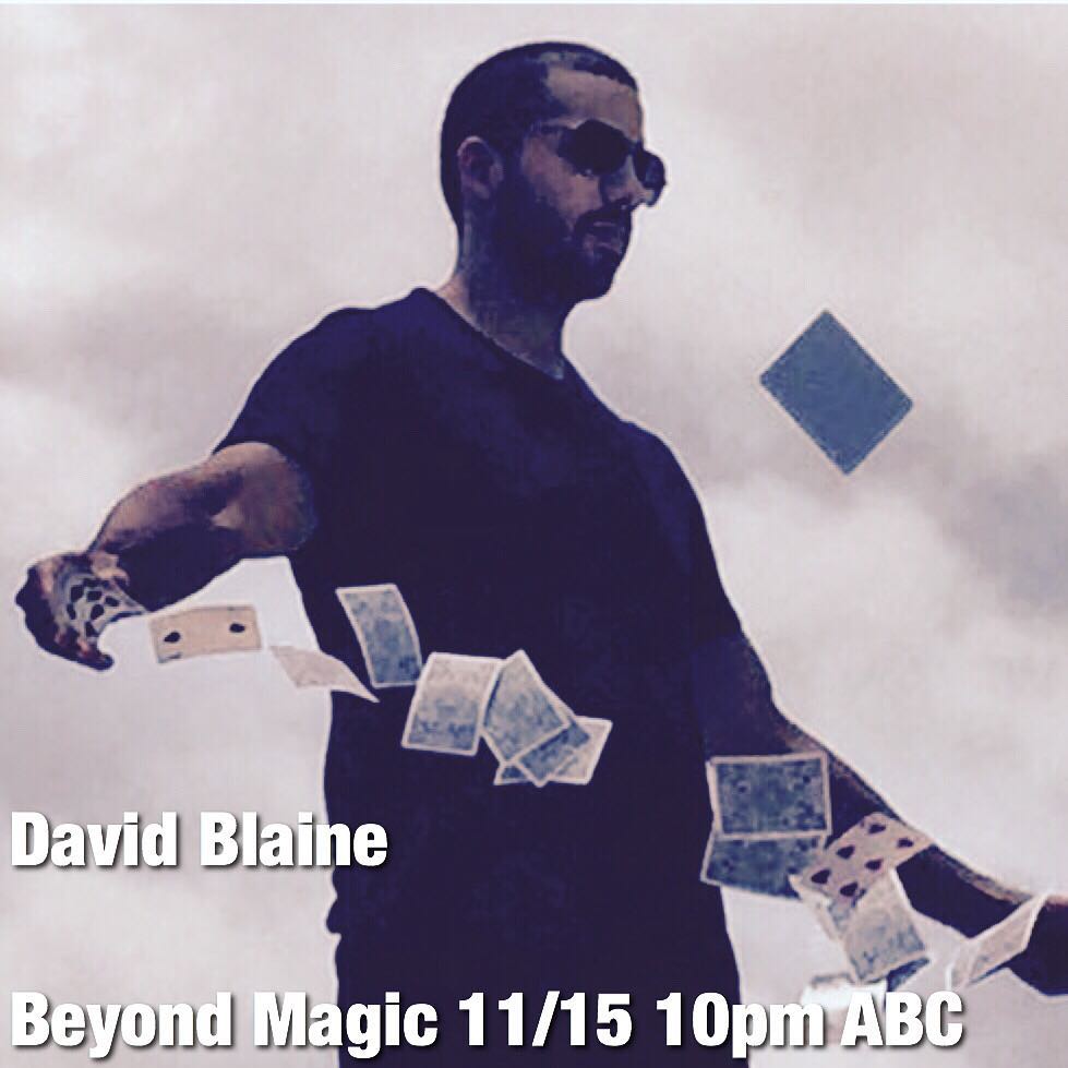 Tonight!! On ABC @ 10PM David Blaine all new! “Beyond Magic” tune in. I cant wait to have my mind blown! #magic #arizonamagic #davidblaine