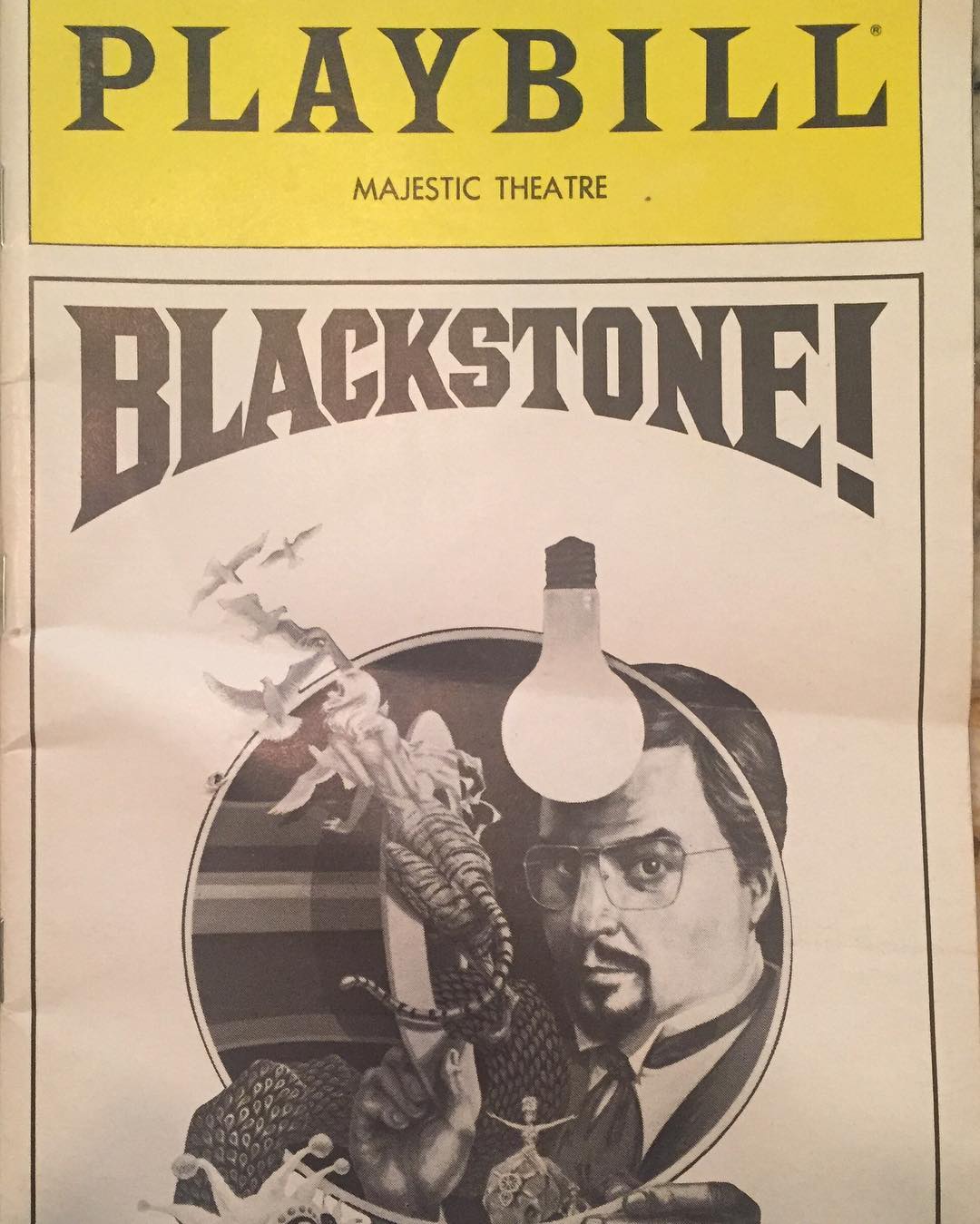 This is a playbill I came across for Harry Blackstone Jr. Performing at the Majestic Theater on Broadway in the summer of 1980. #magic